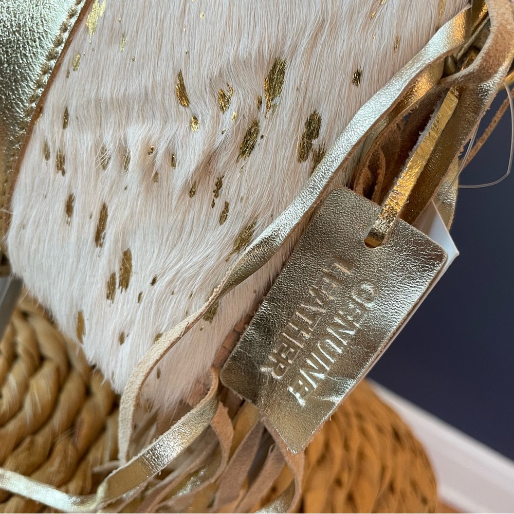 June Marie Nellie Fringe Leather Crossbody Bag NWT - Picture 5 of 6